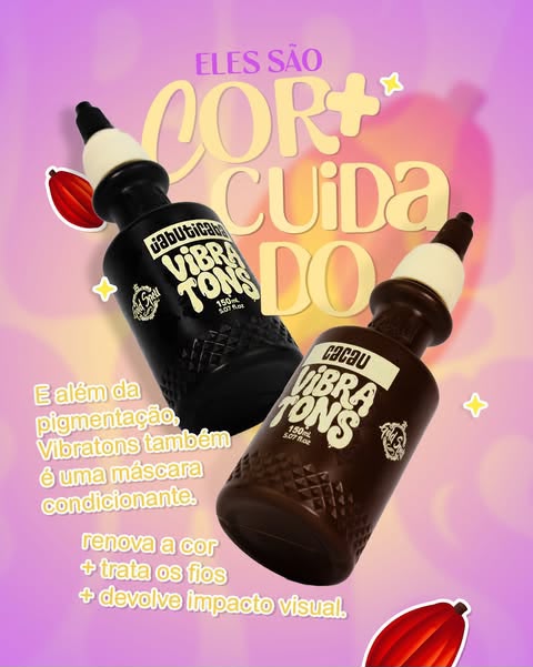 Produtos Vibra Tons para cuidado e renovação da cor